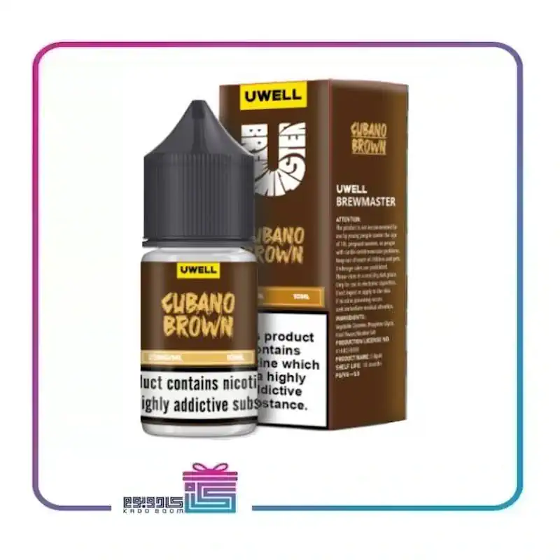 سالت یوول طعم تنباکو قهوه ای رایحه بادام برشته و کارامل فندق حجم 30 میلی لیتر UWELL SALT 30 MIL